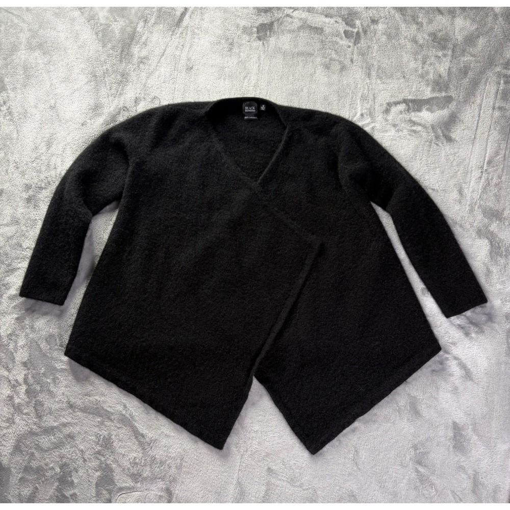 Black Saks Fifth Avenue Sweater Womens M V-Neck Long Sleeve V-Neck Cashmere